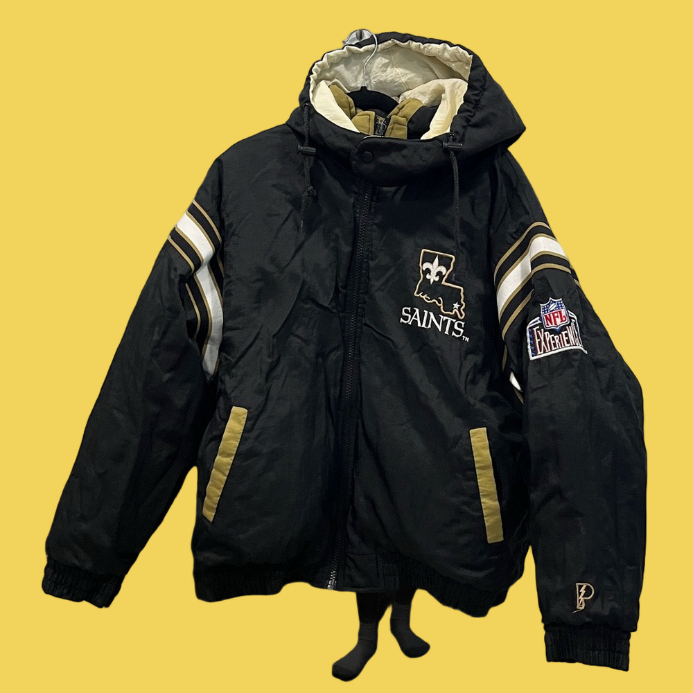 Vintage / Collectible NFL Experience Reversible Cream & Black Saints Jacket